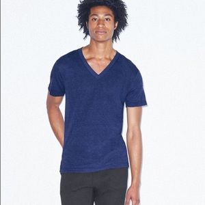 American Apparel Tri-Indigo V neck Tshirt